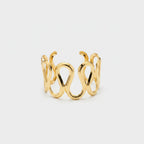 Gold Chunky Loop Statement Cuff Bracelet