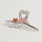 Hair Claw Clip With Bows - Silver C Letter Crossover Charm #7 – hair accessories (view 1)