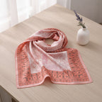 Botanical Border Silk Scarf - Dusty Rose