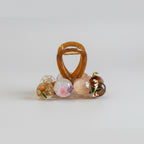 Tortoiseshell Hair Claw With Flower Charms