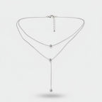 Layered Silver Ball Chain Necklace