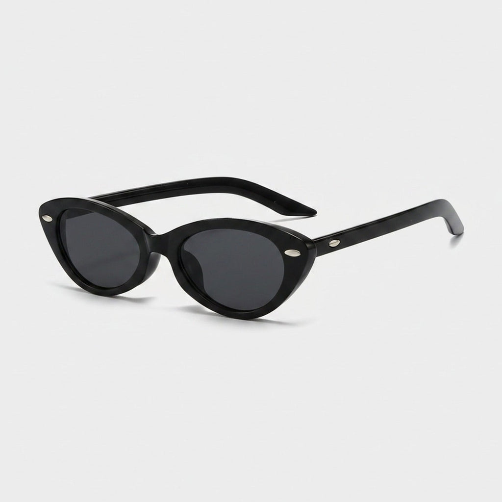 Black Cat Eye Sunglasses With Pearl Studs – eyewear (view 1)