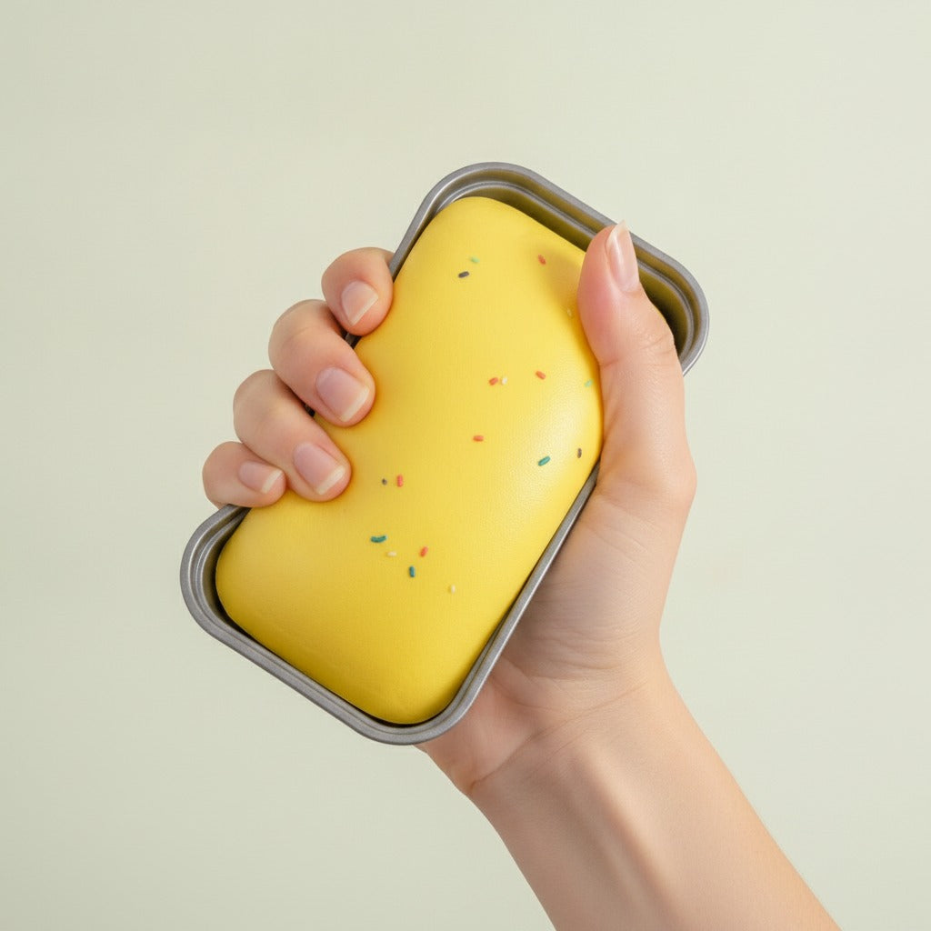 Slow Rebound Seal Brand Loaf Cake Squishy - squeeze in hand