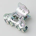 Metallic Bear Hair Claw With Rhinestones – hair accessories (view 1)