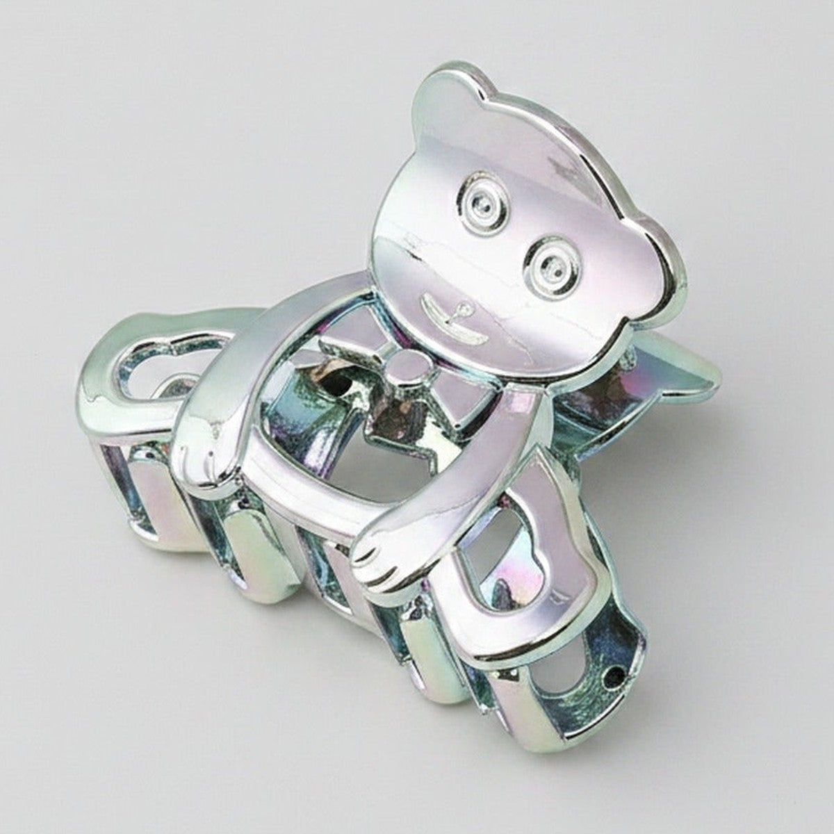 Metallic Bear Hair Claw With Rhinestones – hair accessories (view 1)