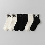 White Lace Bow Ankle Socks – apparel accessories (view 1)