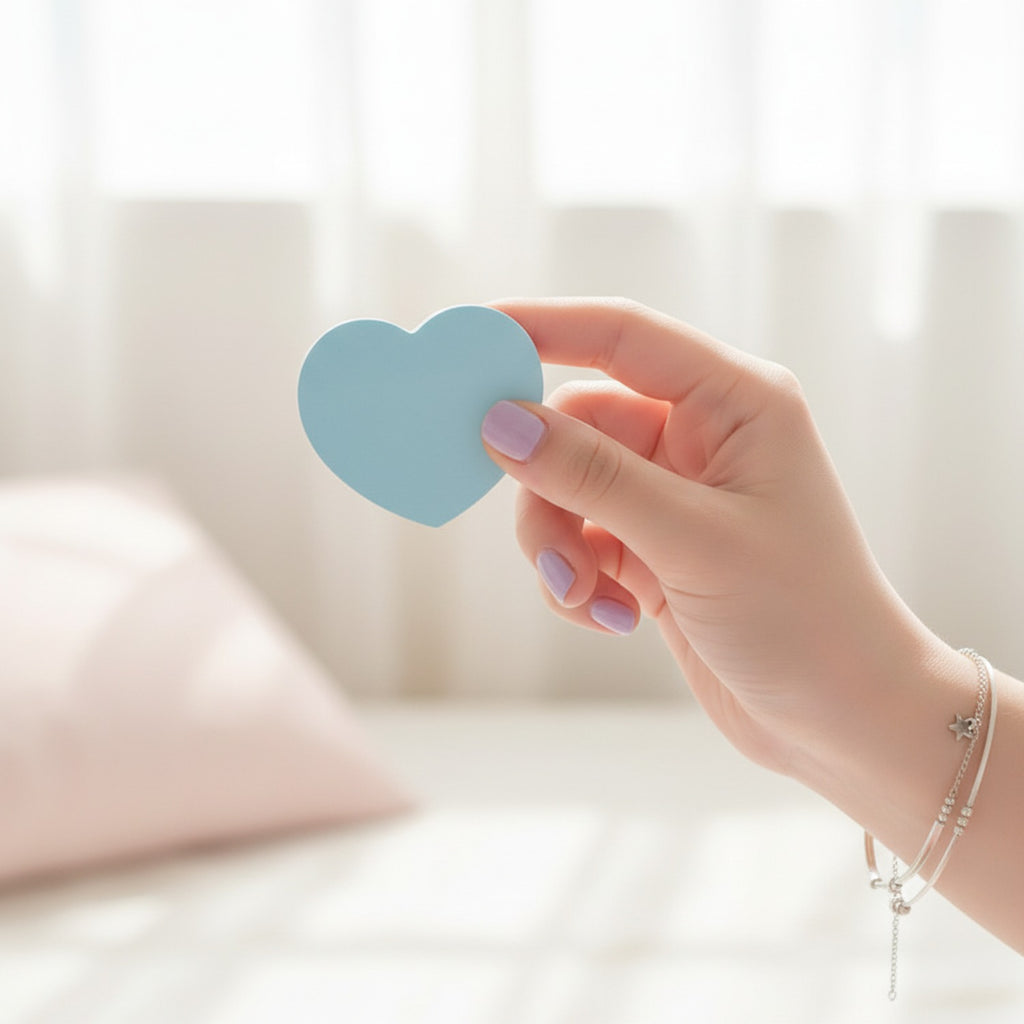 Heart-Shaped Sticky Notes Pad Multicolor