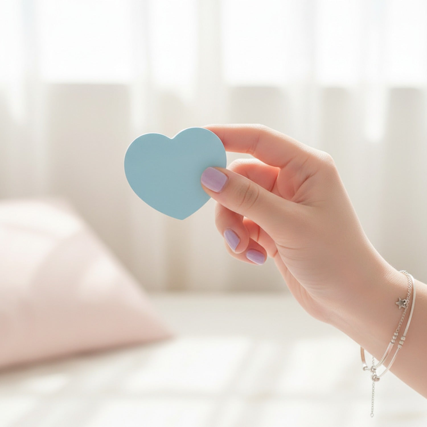 Heart-Shaped Sticky Notes Pad Multicolor
