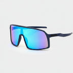 Cyan Mirror Shield Sunglasses