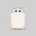Fluffy White Cat Plush Sticky Notes Pad