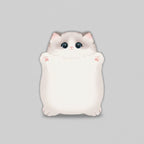 Fluffy White Cat Plush Sticky Notes Pad