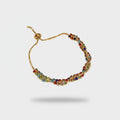 Multicolor Rhinestone Beaded Adjustable Bracelet