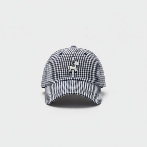 Cap With Horse Emblem - Black – apparel accessories (view 1)