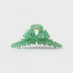 Green Spotted Bow Hair Claw Clip