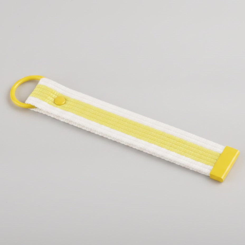 Fabric Keychain DIY Kit Set - White Yellow (No.3)