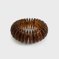 Amber Tortoiseshell Ribbed Resin Bracelet