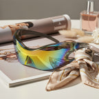 Blue Mirror Shield Wrap Sunglasses