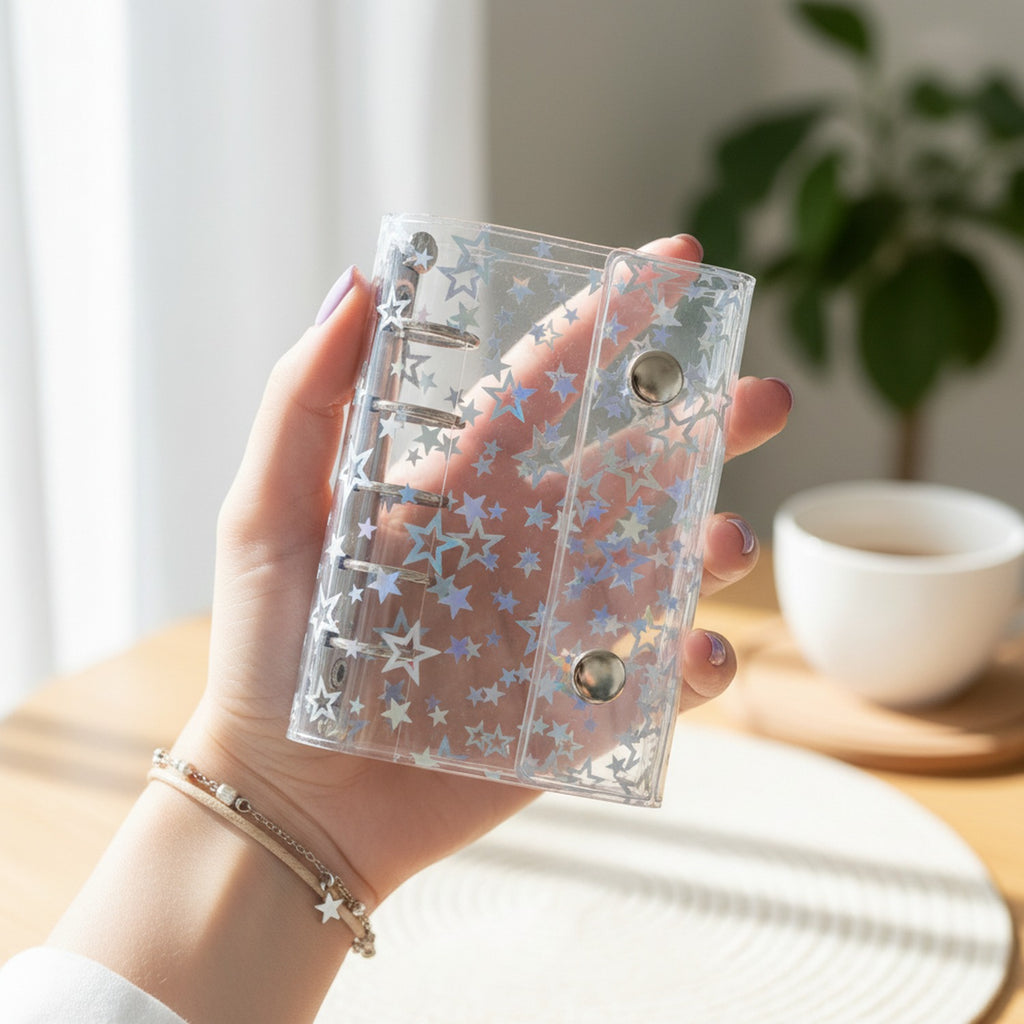 Star Print Clear Hardcover Journal Planner