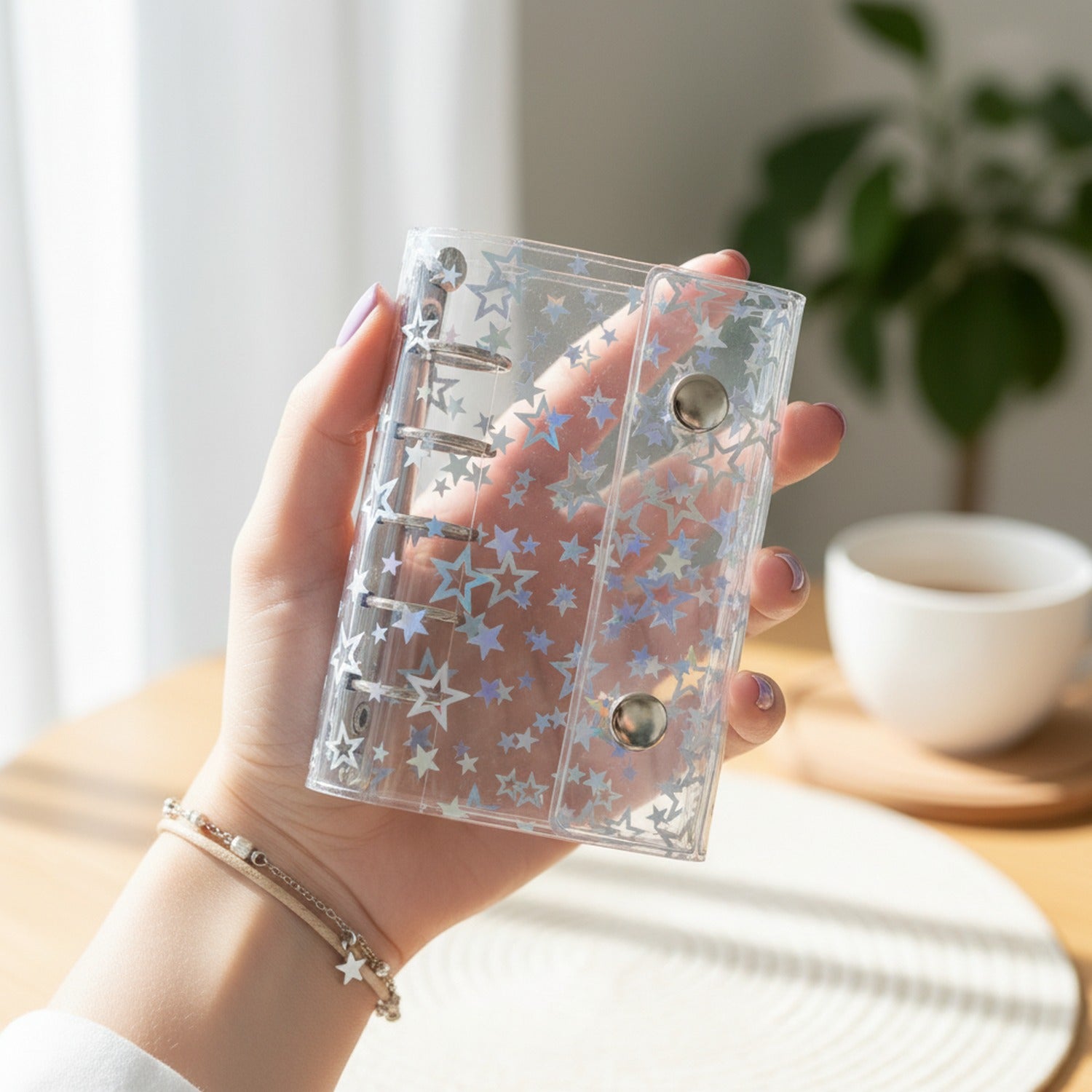 Star Print Clear Hardcover Journal Planner