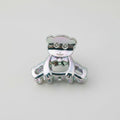 Metallic Bear Hair Claw With Rhinestones