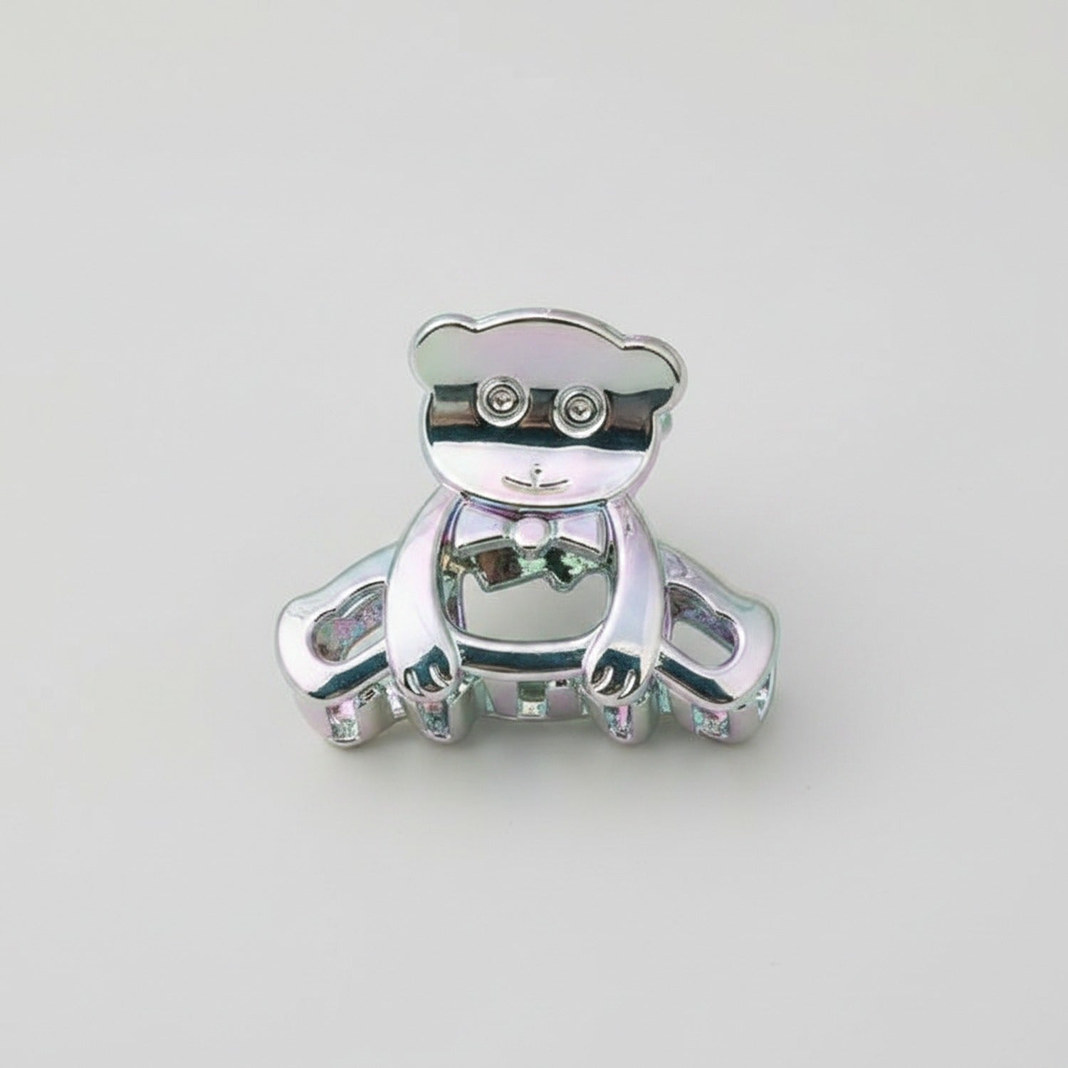 Metallic Bear Hair Claw With Rhinestones