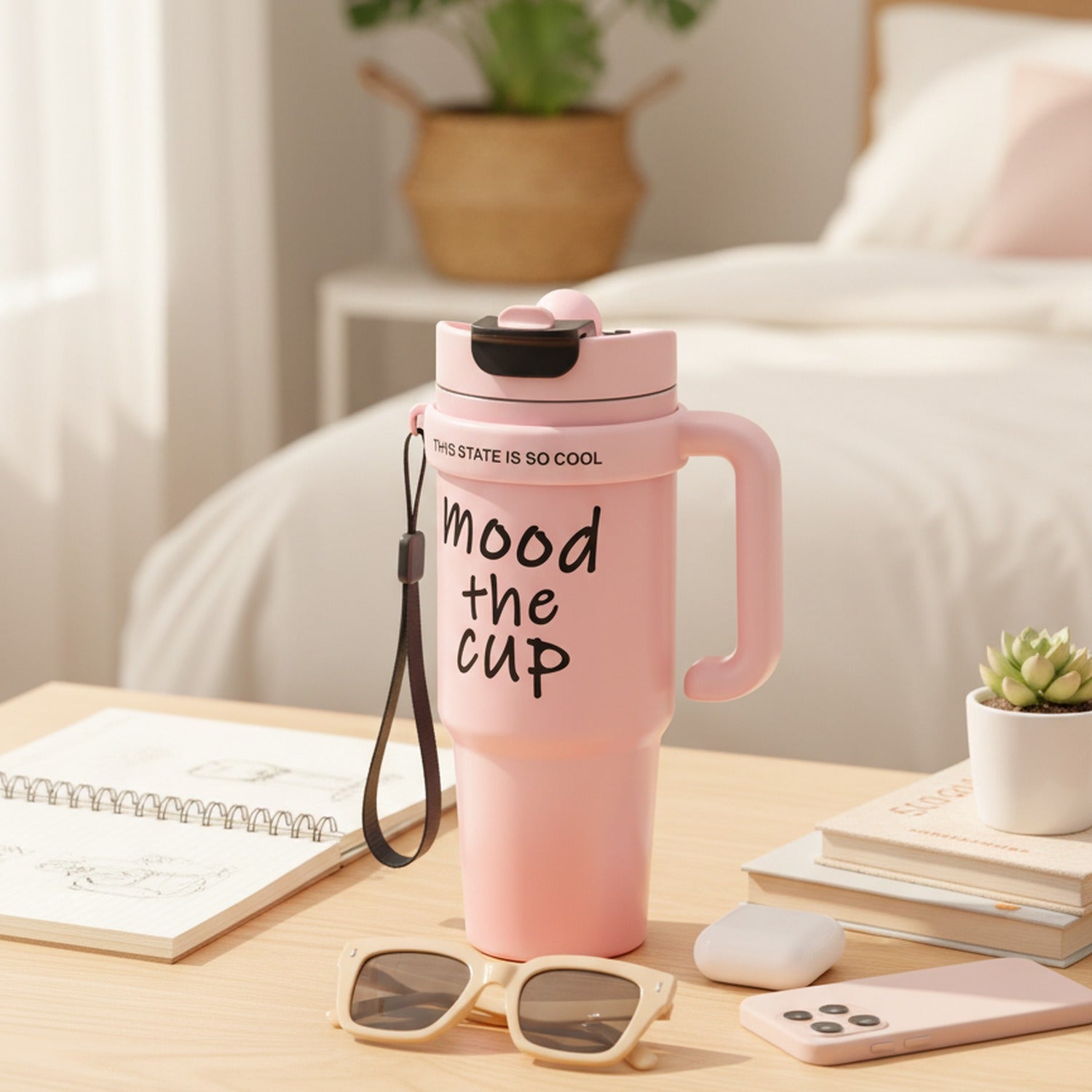 Pink Mood the Cup Tumbler with Handle