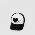Black and White Heart Baseball Cap