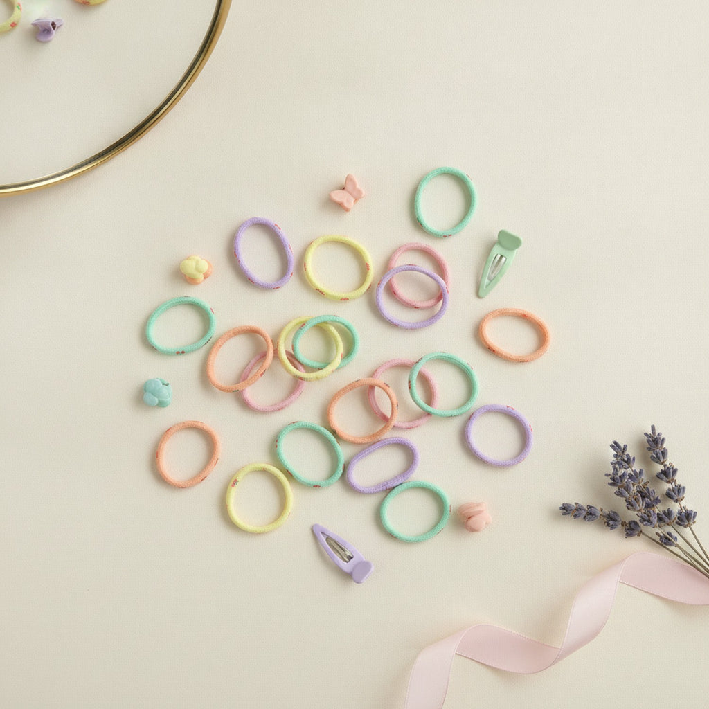 Pastel Rainbow Hair Tie Set Pastel Rainbow