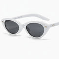 White Cat Eye Sunglasses with Silver Details – eyewear (view 1)