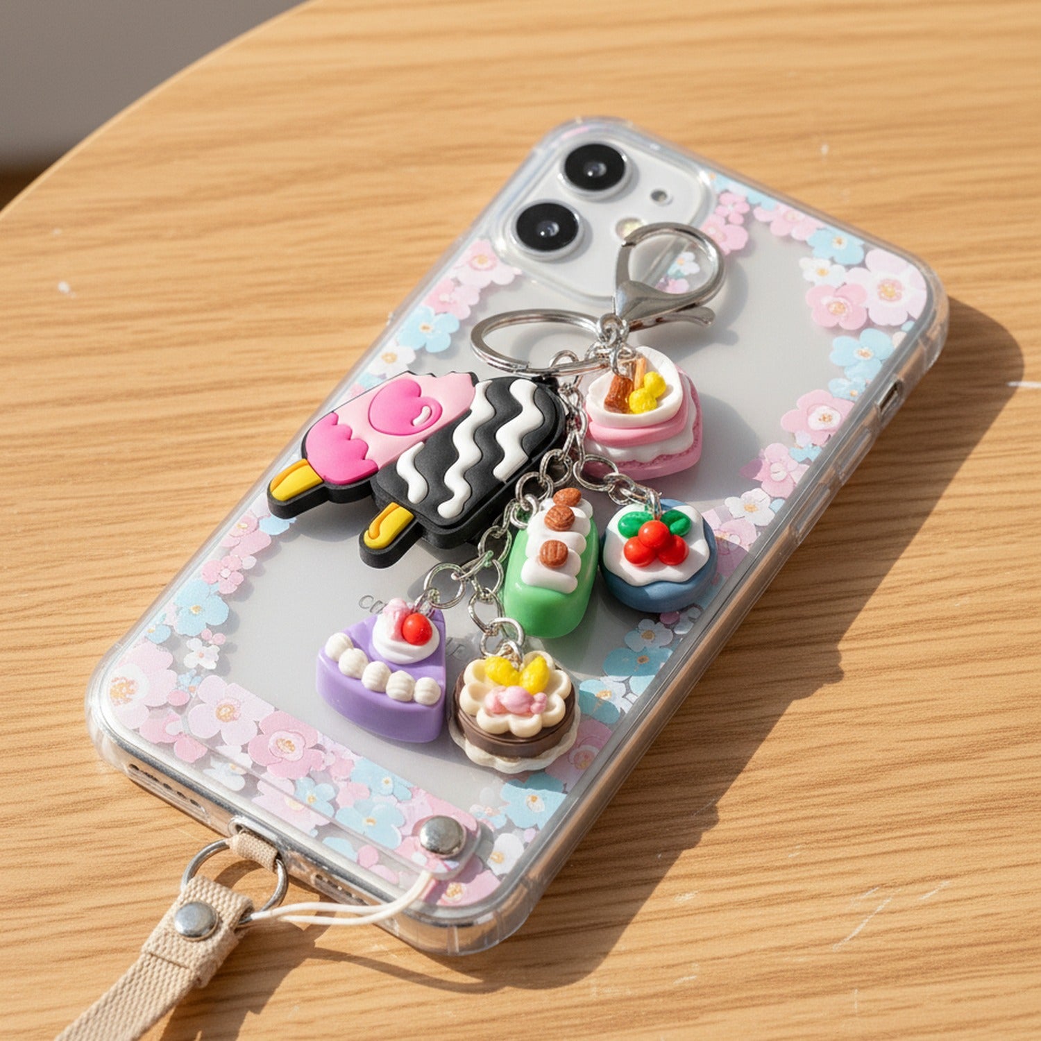 Colorful Candy Acrylic Keyring Charm Set