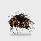Brown Tortoiseshell Flower Hair Claw Clip