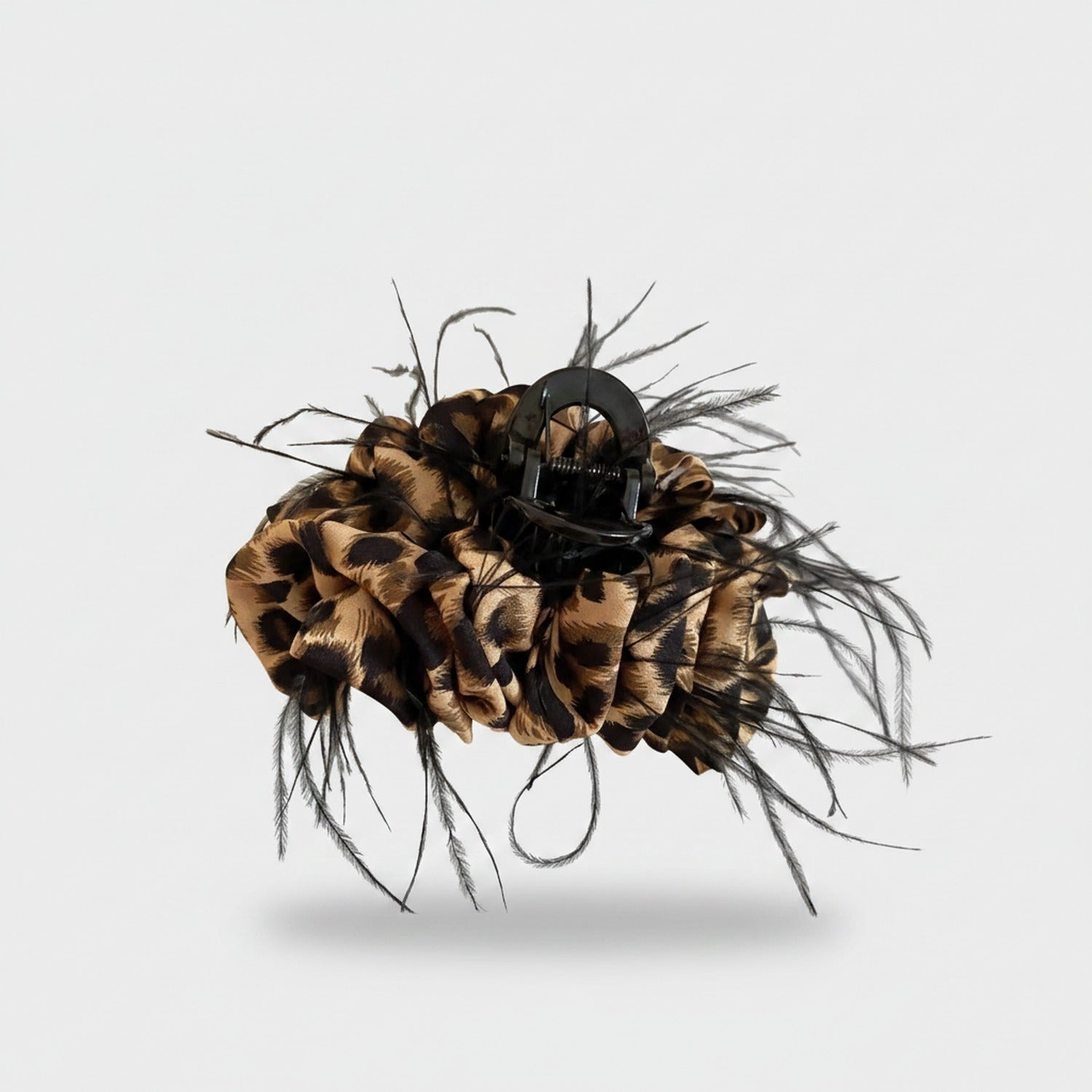 Brown Tortoiseshell Flower Hair Claw Clip