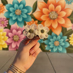 Cream Daisy Flower Hair Claw Clip