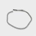Rhinestone Tennis Bracelet Silver Chain Link
