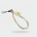 Pastel Beaded Flower Acrylic Keyring Charm