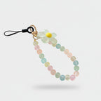 Pastel Beaded Flower Acrylic Keyring Charm