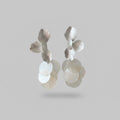 Petal Flower Shell Disc Drop Earrings