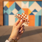 Black And White Checkered Hair Claw Clip