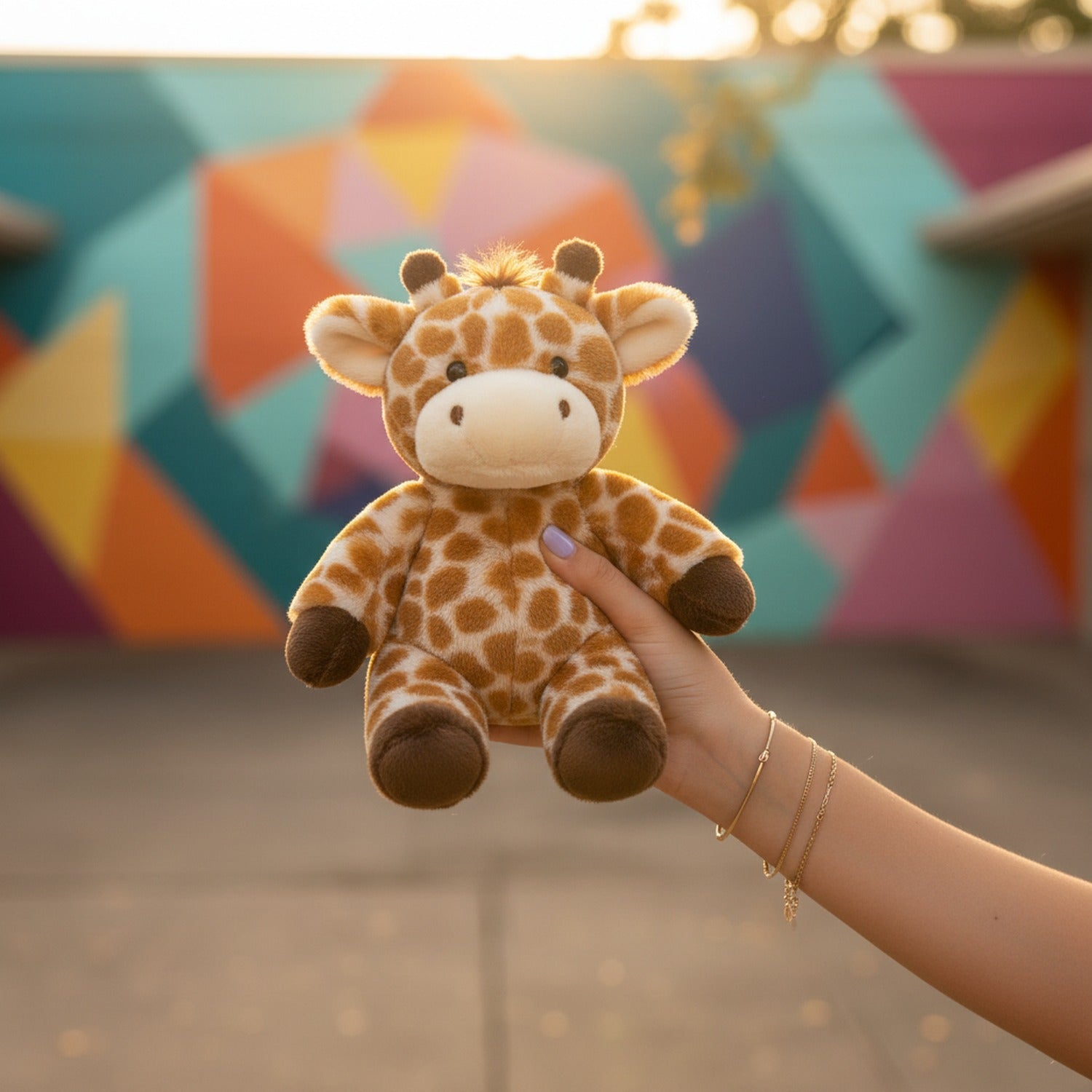 Adorable Giraffe Plush Toy With Brown Spots