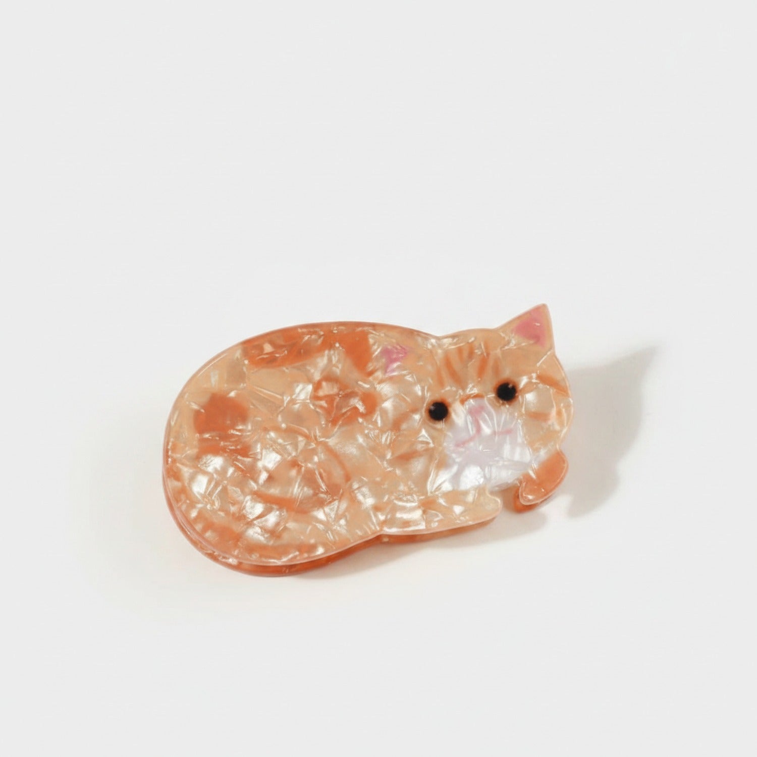 Pink Translucent Elephant Hair Claw Clip