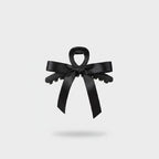 Black Ribbon Bow Hair Claw Clip