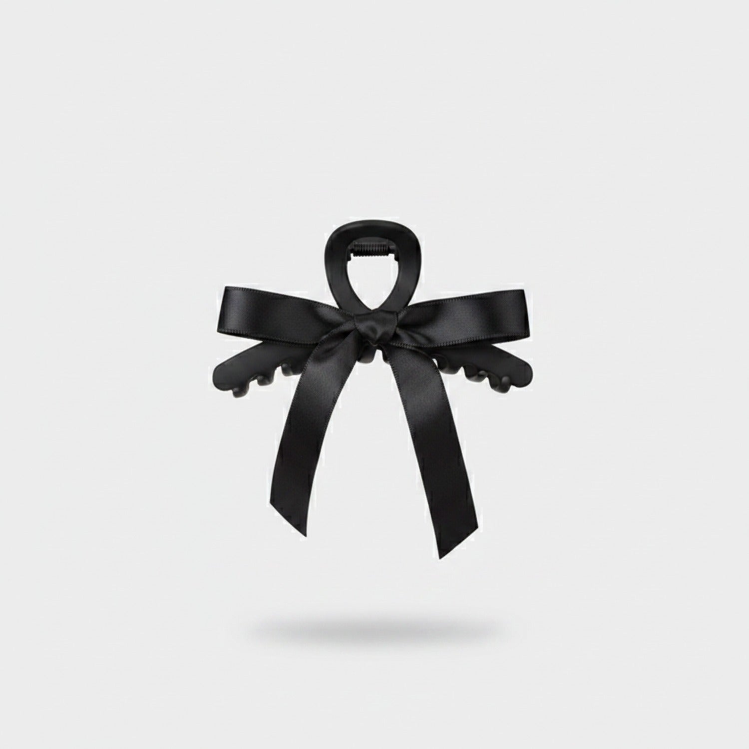 Black Ribbon Bow Hair Claw Clip