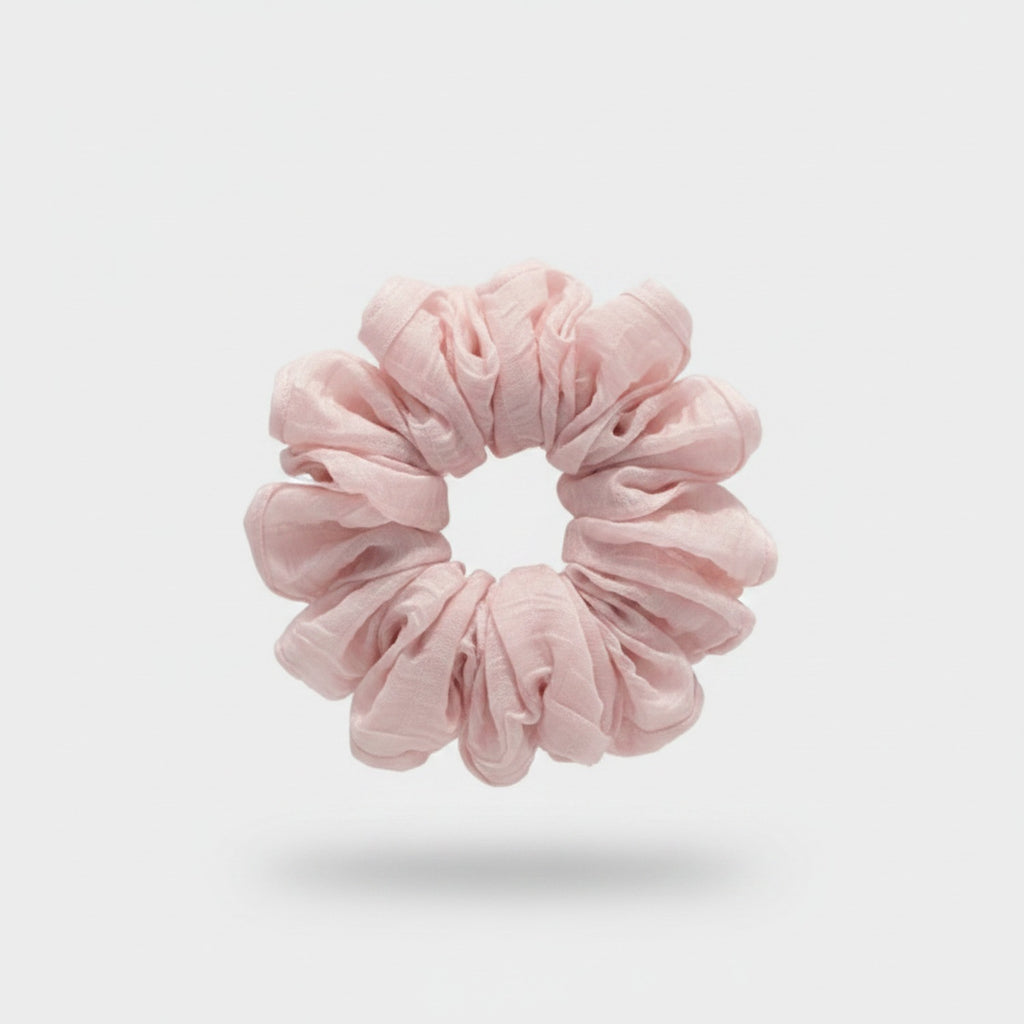 Ruched Pink Chiffon Hair Claw