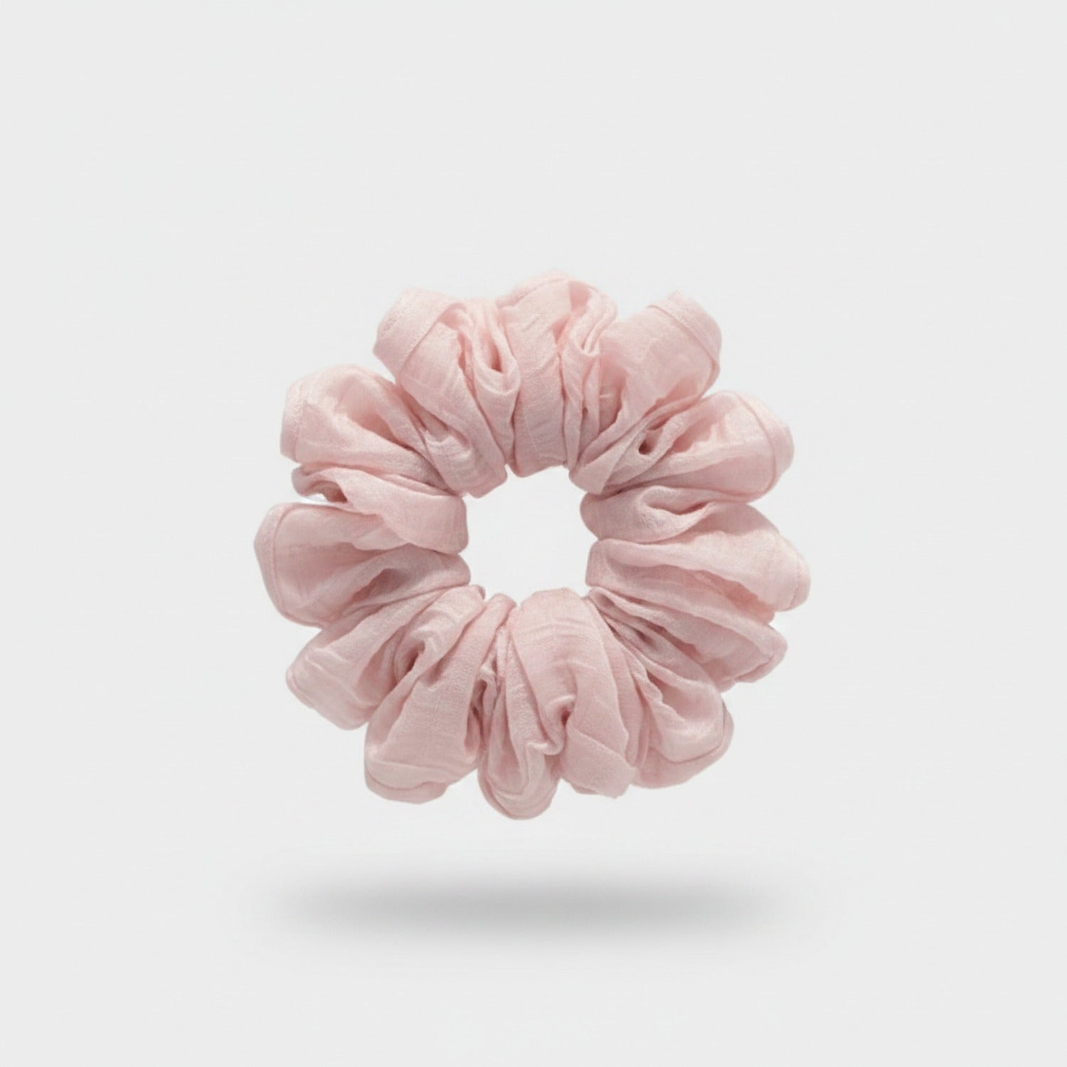 Ruched Pink Chiffon Hair Claw
