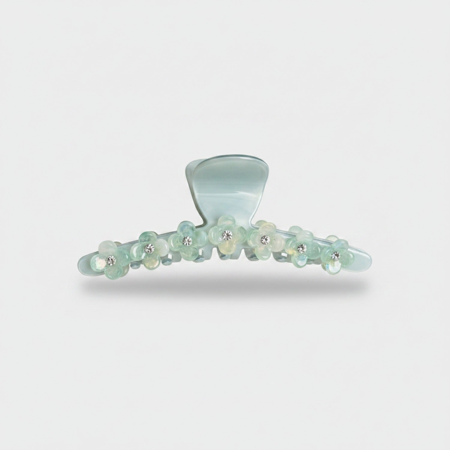 Pastel Floral Beaded Hair Claw Clip