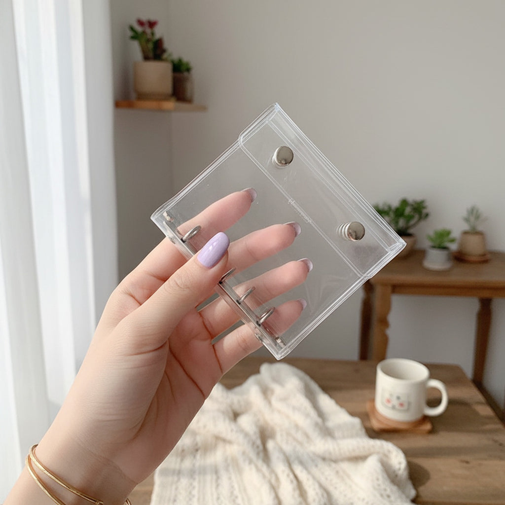 Clear Spiral Notebook With Metal Snap Closure
