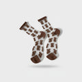 Brown Teddy Bear Crew Socks