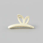 Cream Bunny Ear Hair Claw Clip