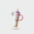 Bunny "Cute" Kids Straw Tumbler - Pink 1250ML Ceramic Coated Tumbler