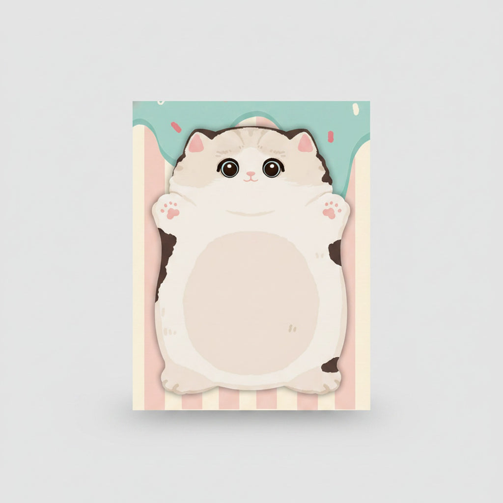 Cute Cat Sticky Notes Pad With Mirror